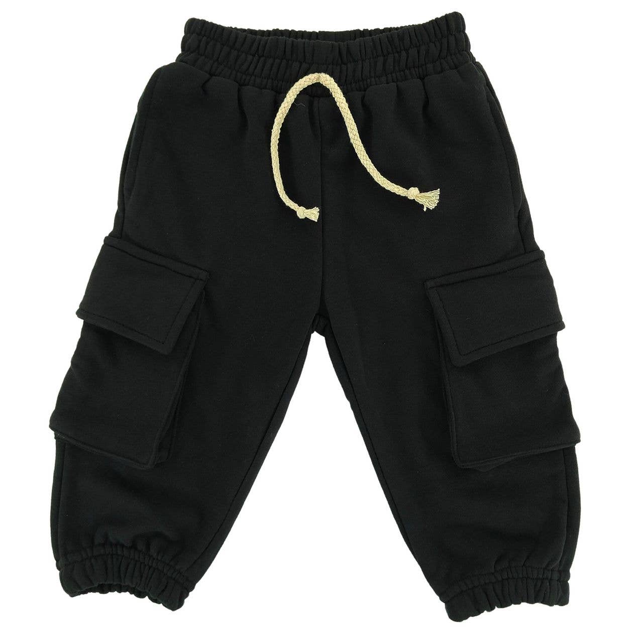 Little One Shop - Black Cargo Joggers