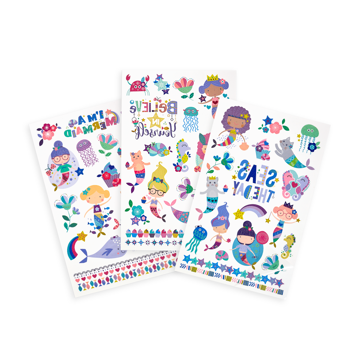 OOLY - Tattoo Palooza: Glitter Temporary Tattoos - Mermaid Magic (3