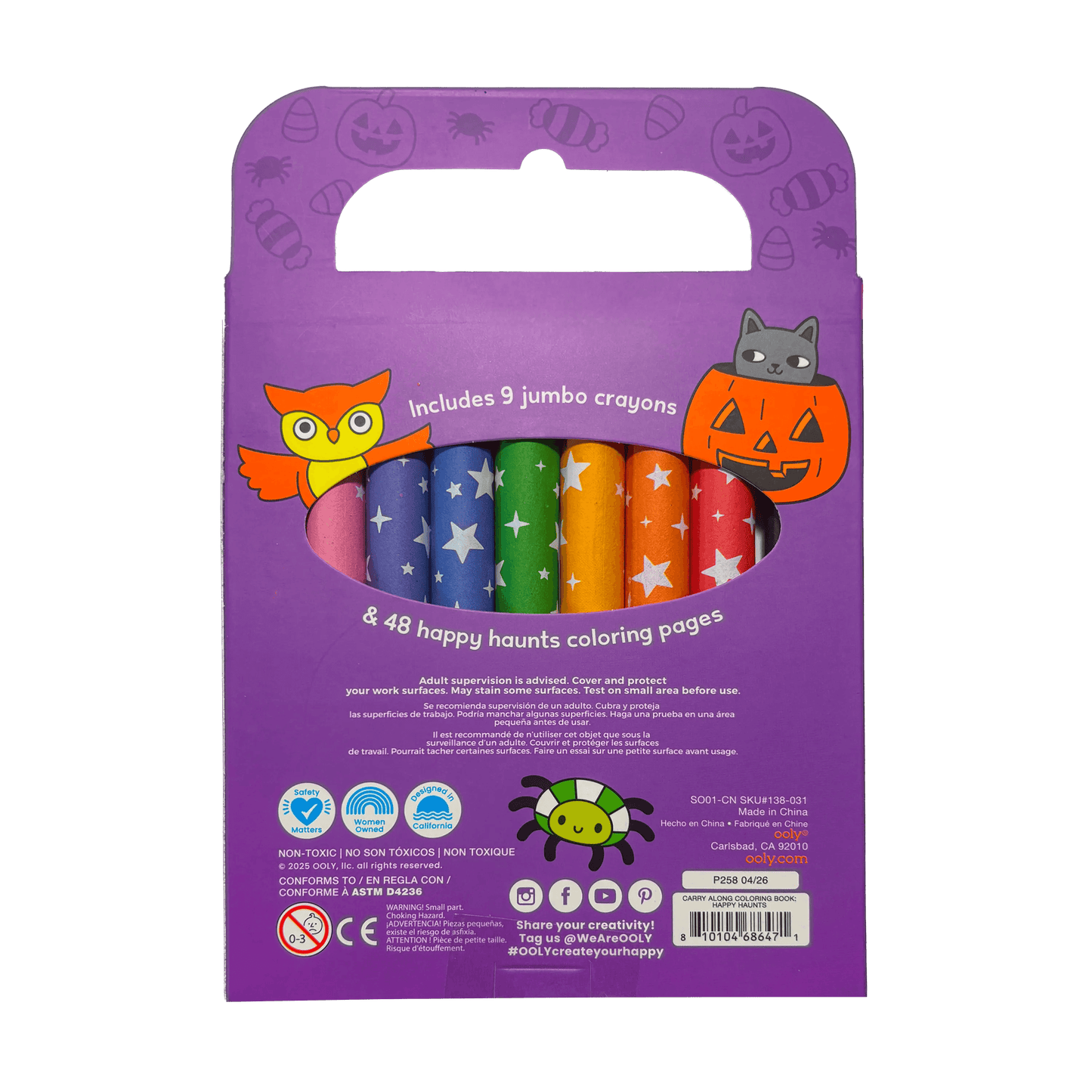OOLY - Carry-Along Coloring Book Set - Happy Haunts