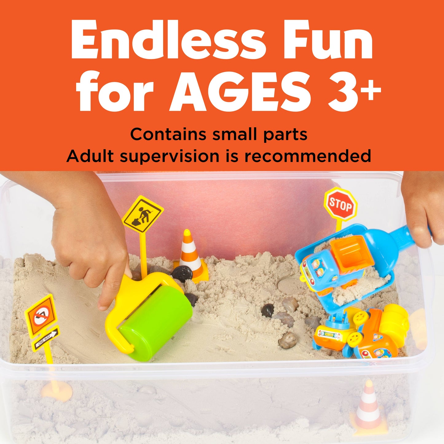Faber-Castell / Creativity for Kids - Sensory Bin Construction Zone Activity Bin for Kids