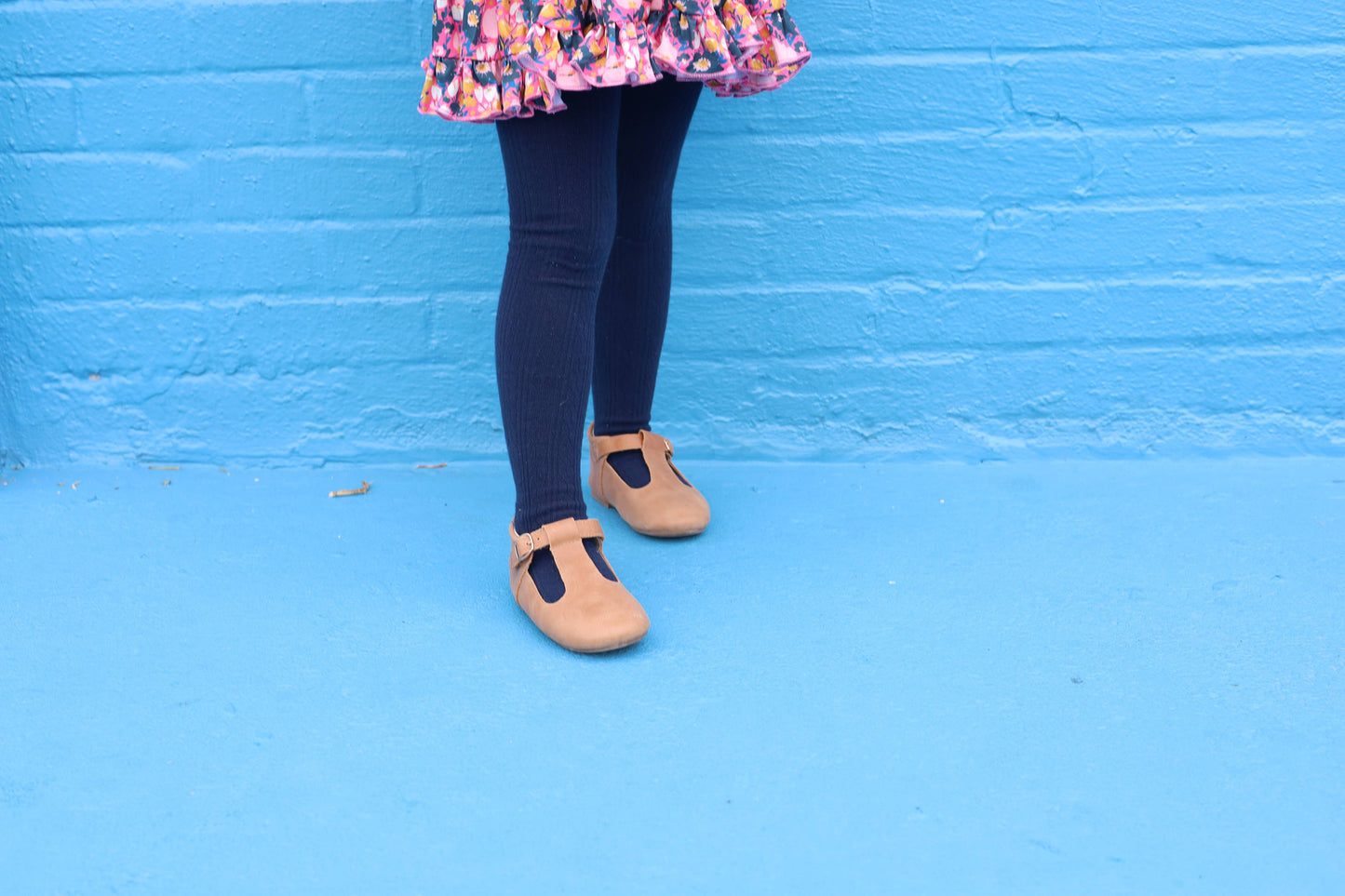 Navy Cable Knit Tights: 1 - 2 Years
