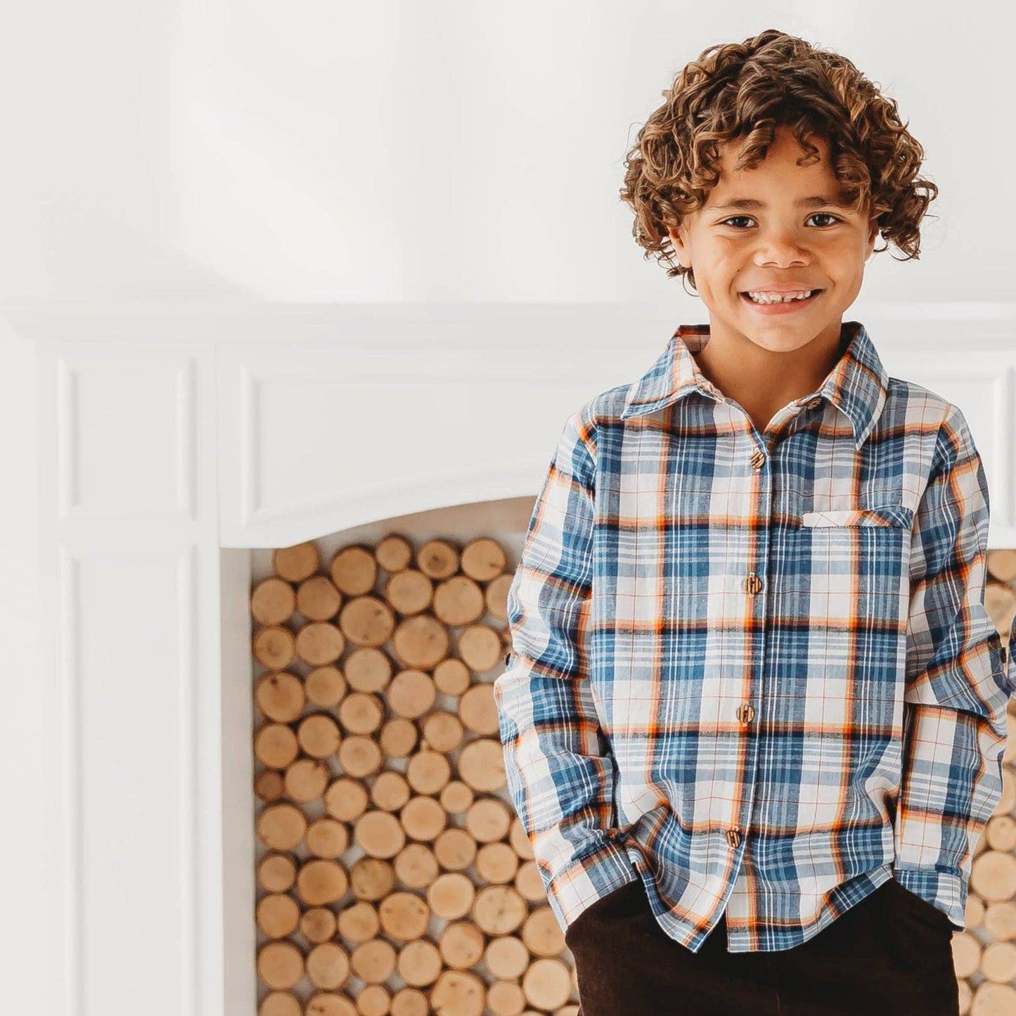 LARILI - Blue Mix Plaid Boys Shirt