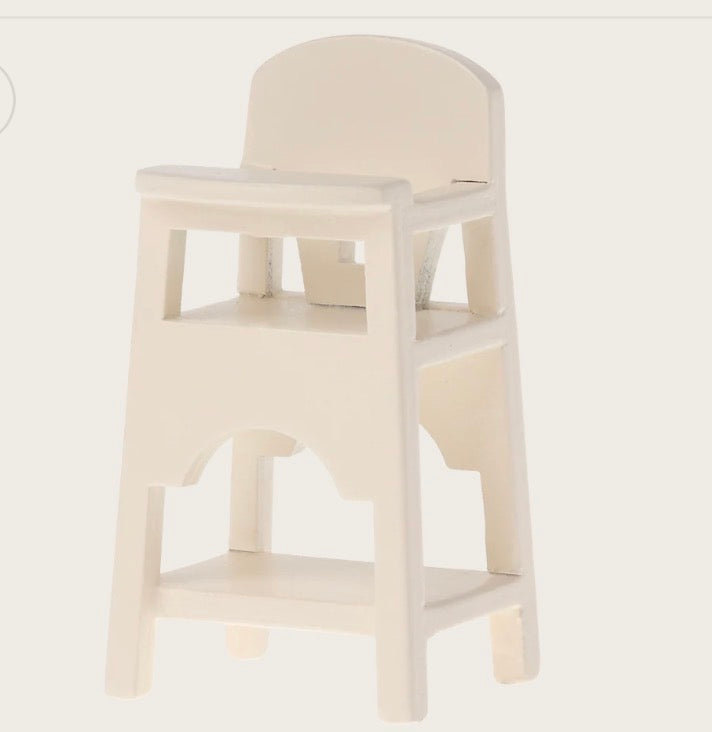 Maileg - High Chair.Mouse - Off White