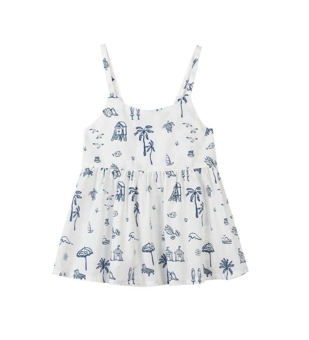 Vignette - Katie Top - Navy Beach Scene