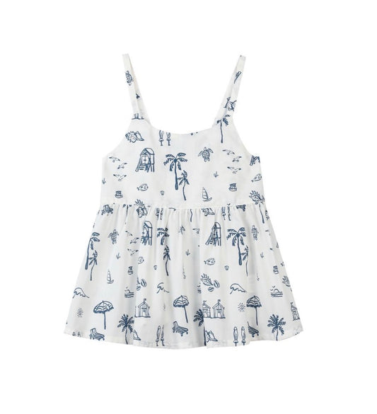 Vignette - Katie Top - Navy Beach Scene