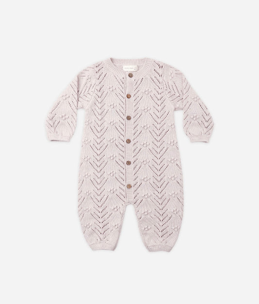 Quincy Mae - Long Sleeve Bubble Romper - Lilac Mist