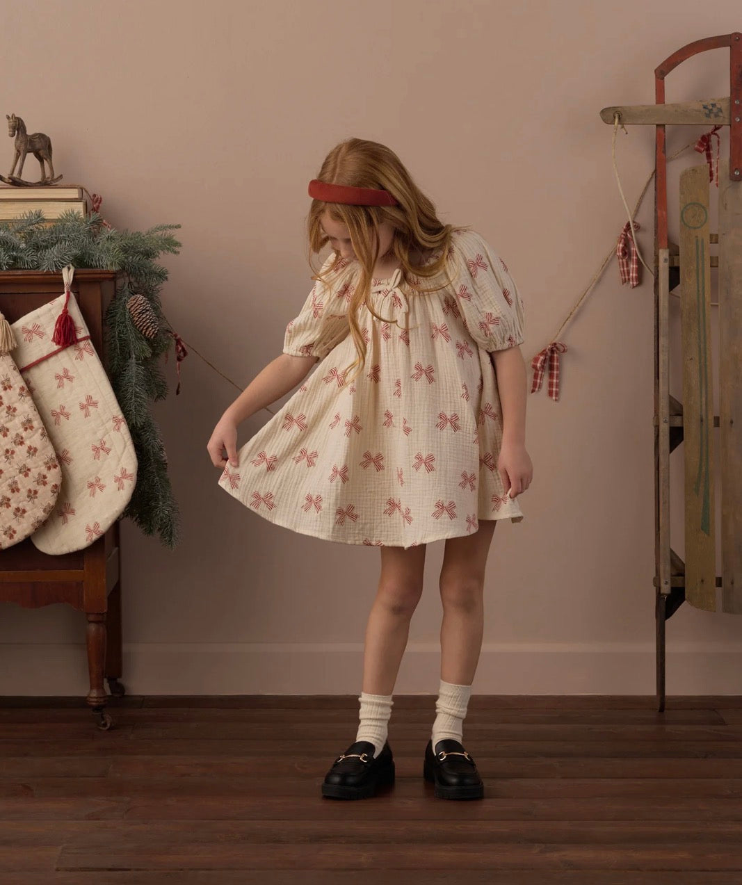 Rylee + Cru - Sabrina Mini Dress - Peppermint Bows