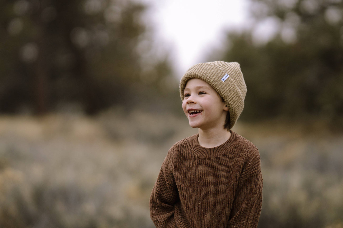 HEY AUGUST CO - Thick knit Beanie in Pebble (Baby-Toddler-Youth/Adult)