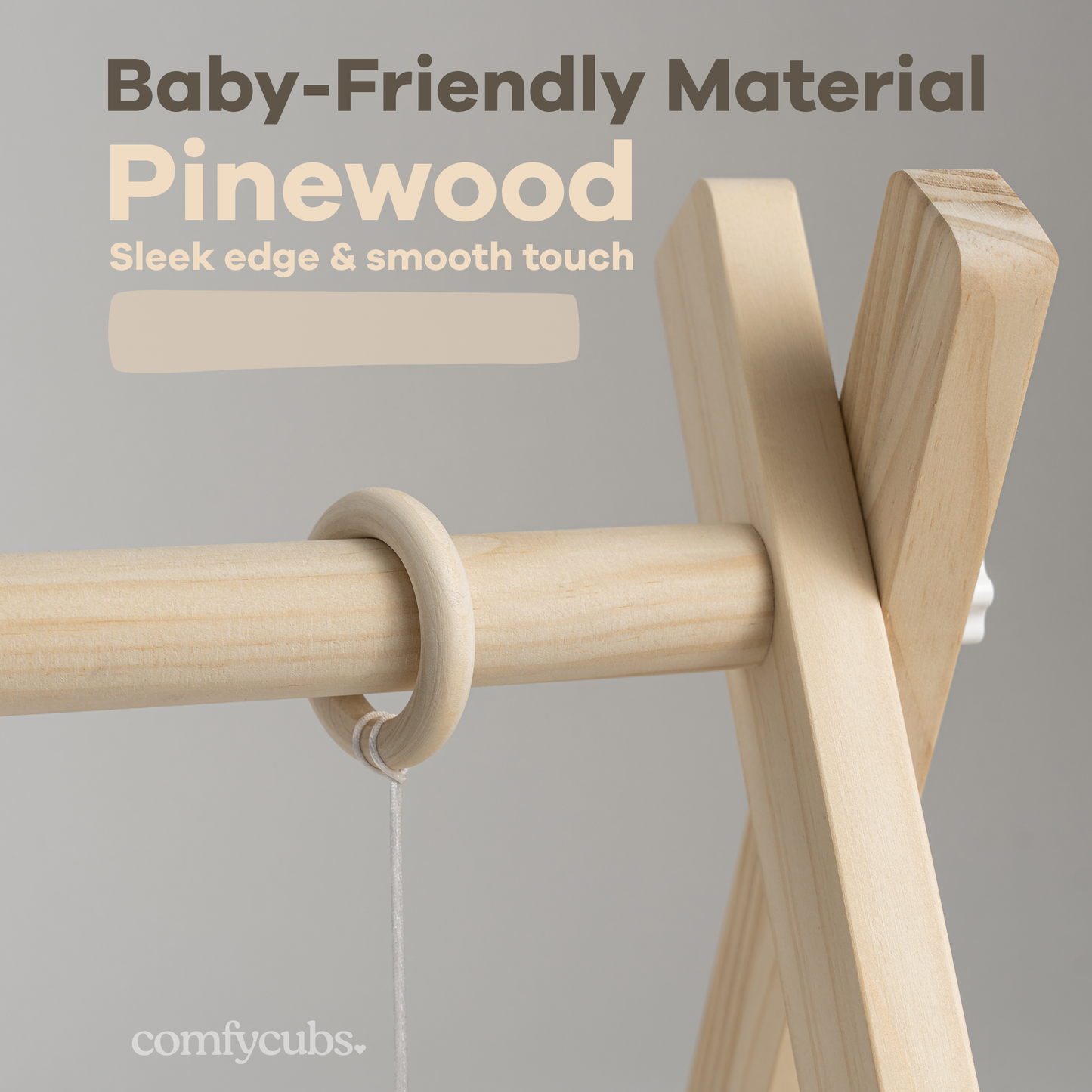 Comfy Cubs - Wooden Baby Play Gym, Baby Activity Gym by Comfy Cubs
