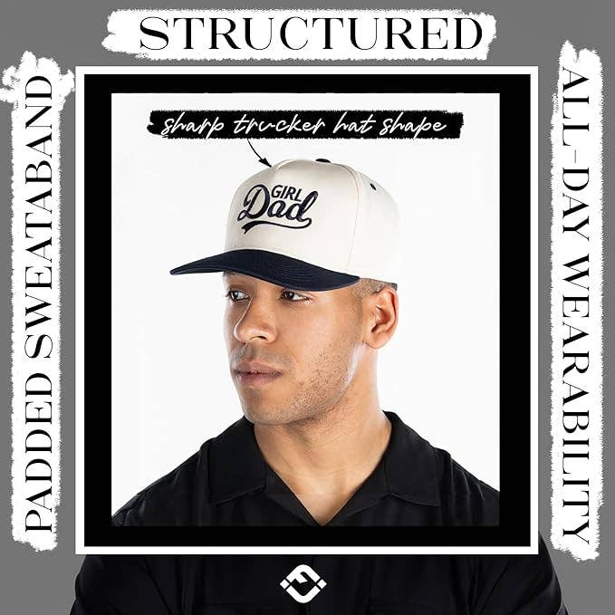 Funky Junque - Two Tone Cap -  Girl Dad - Navy/Beige