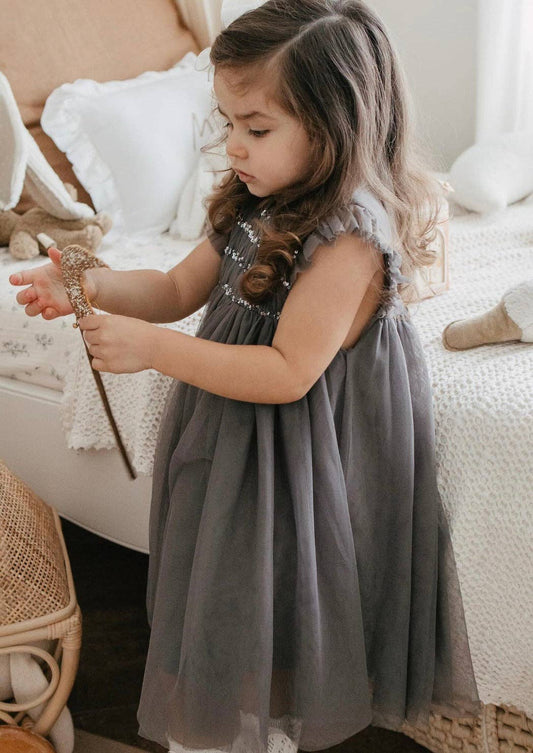 Lepela - Scarlett | Cotton Tulle Dress | Sleet Gray