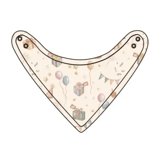Emi Lei - Birthday Bamboo Bandana Bib - Party Time