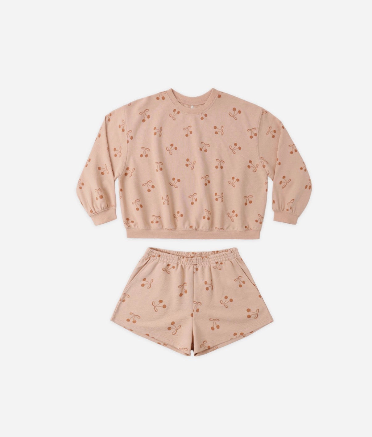 Rylee + Cru - Summer Terry Set Cherry Bows