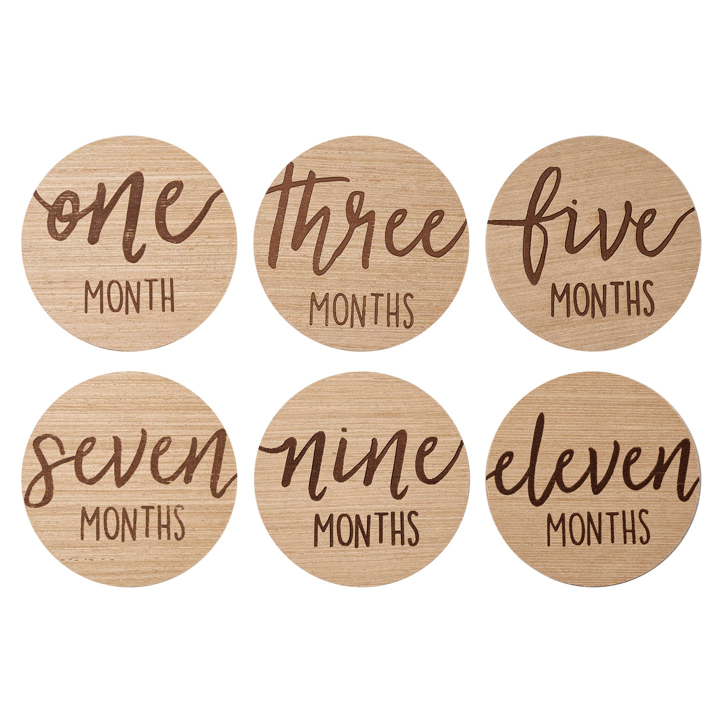 Kate & Milo - Baby Wooden Milestone Markers, Photo Prop, Neutral