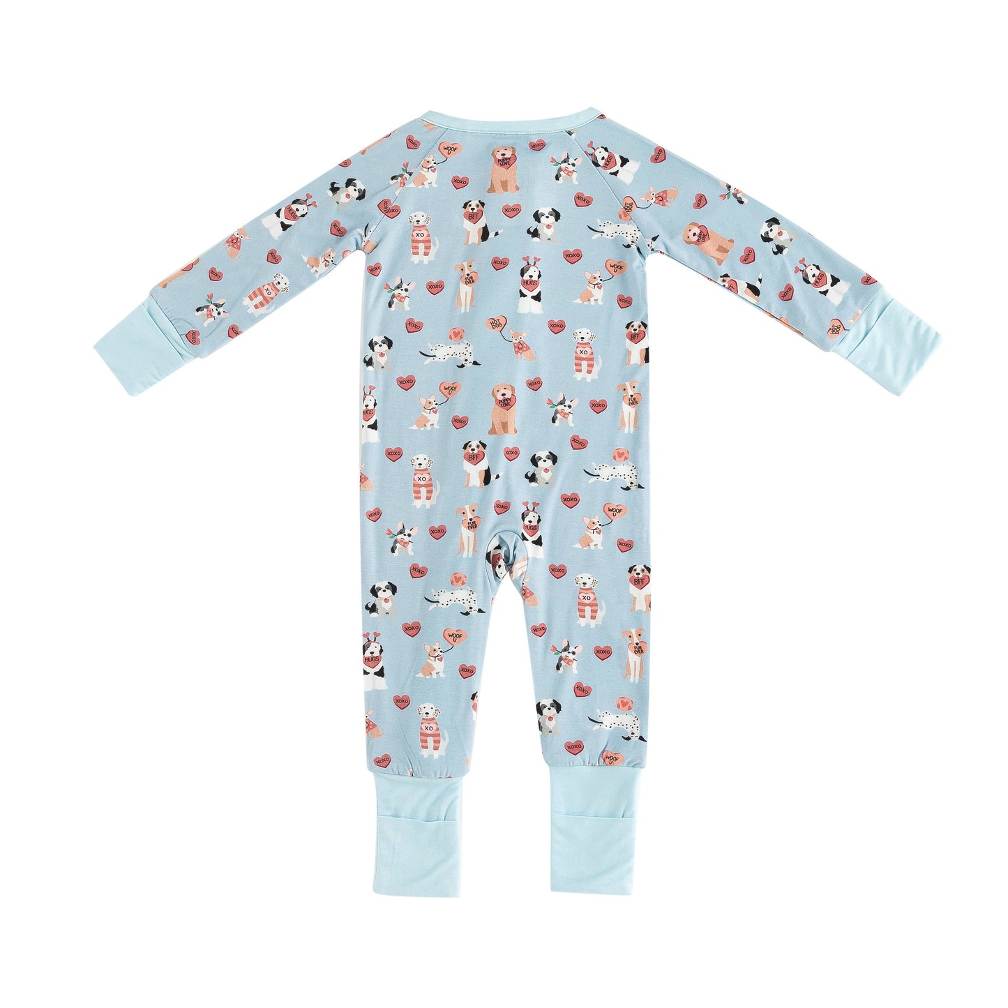 DreamLet - Pups & Kisses (Convertible Zip Footies) - Blue