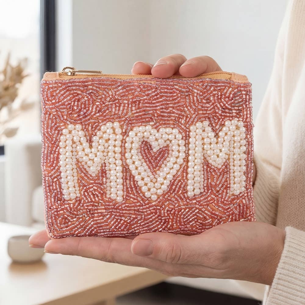 Collections by Fame Accessories - Pearl And Seeded Mom Coin Purse