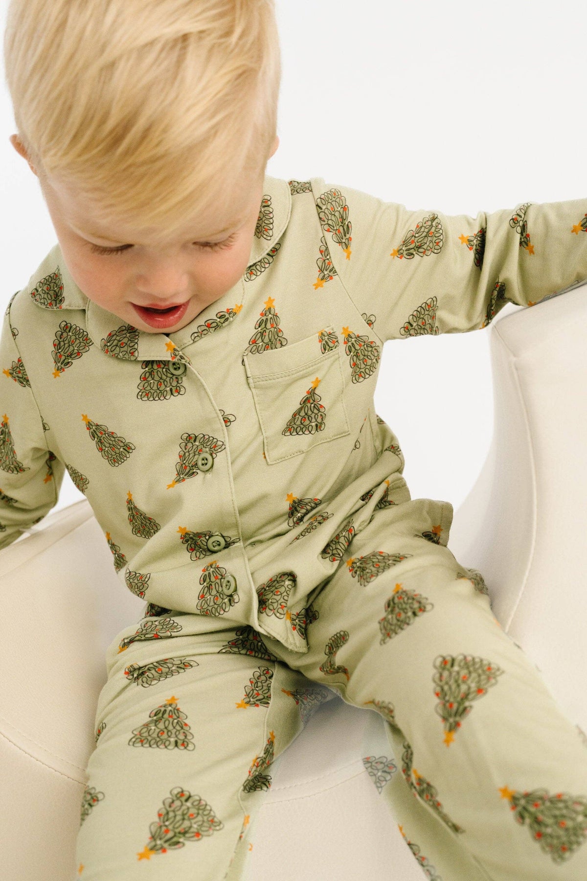 Little One Shop - Magical Trees Bamboo Button Up Set