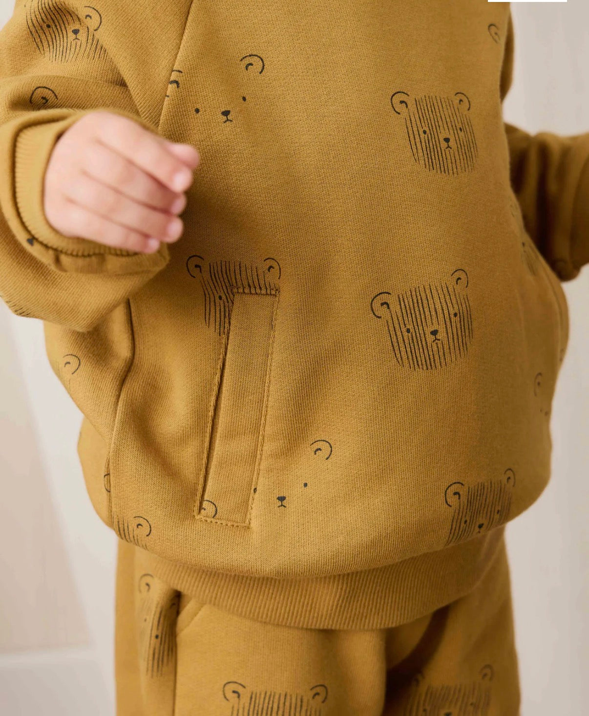 Jamie Kay - Organic Cotton Henry Sweatshirt - Buckwheat Teddy Face