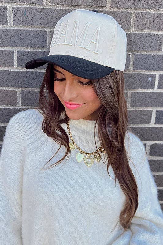 Social Statement - MAMA Monochromatic 3D Embroidered Hat