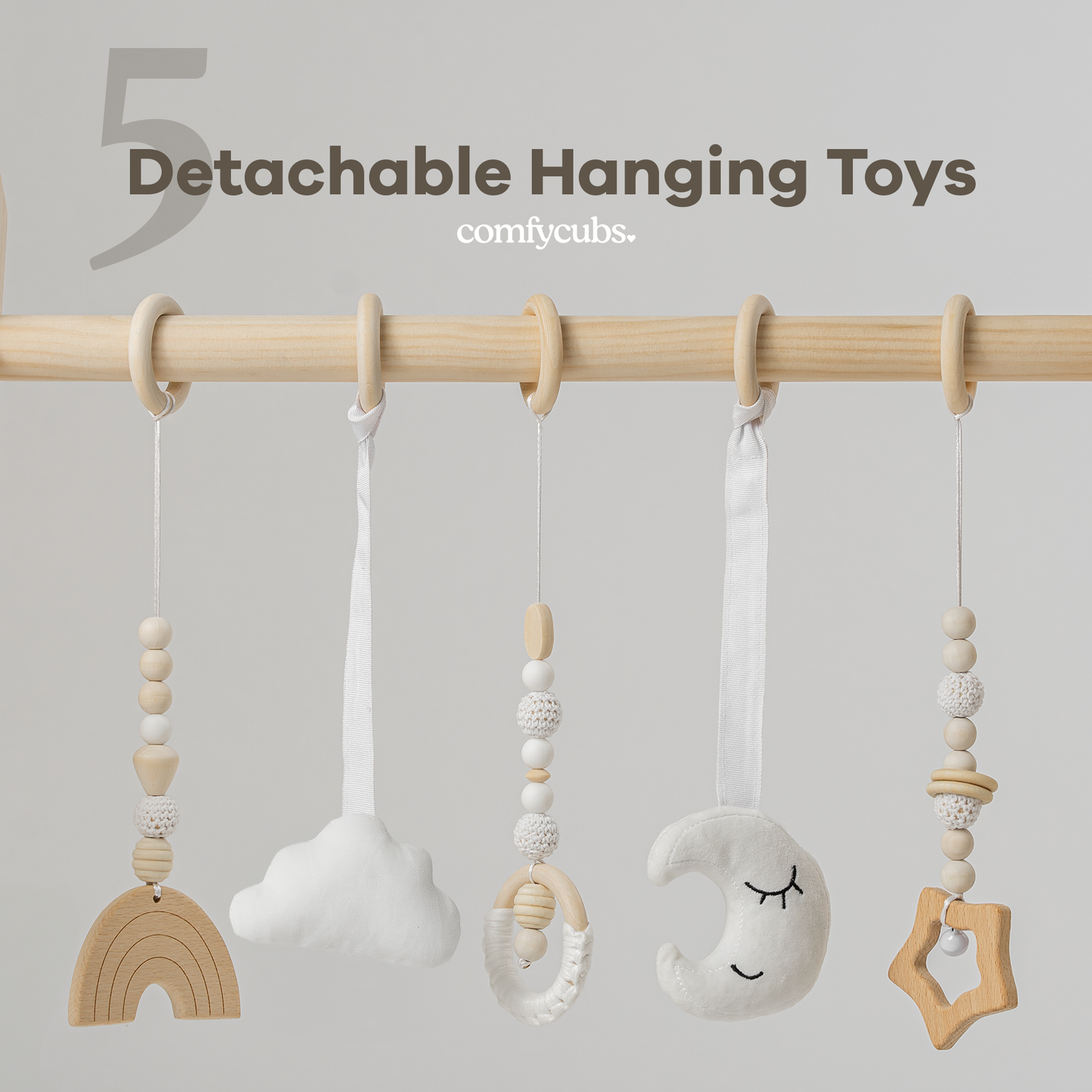 Comfy Cubs - Wooden Baby Play Gym, Baby Activity Gym by Comfy Cubs