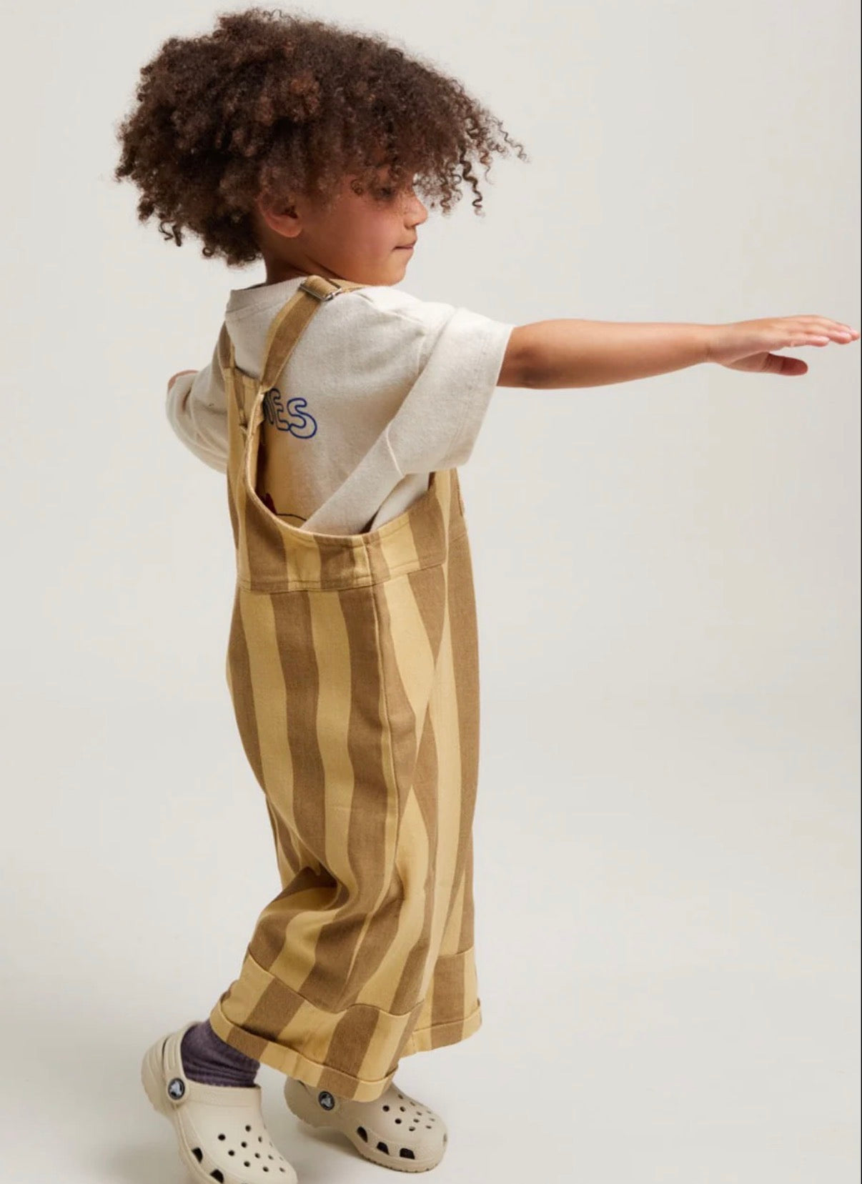 Claude & Co - Blythe Banoffee Stripe Dungaree