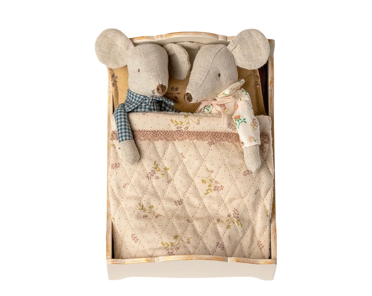 Maileg - Bed, Mouse - Off White