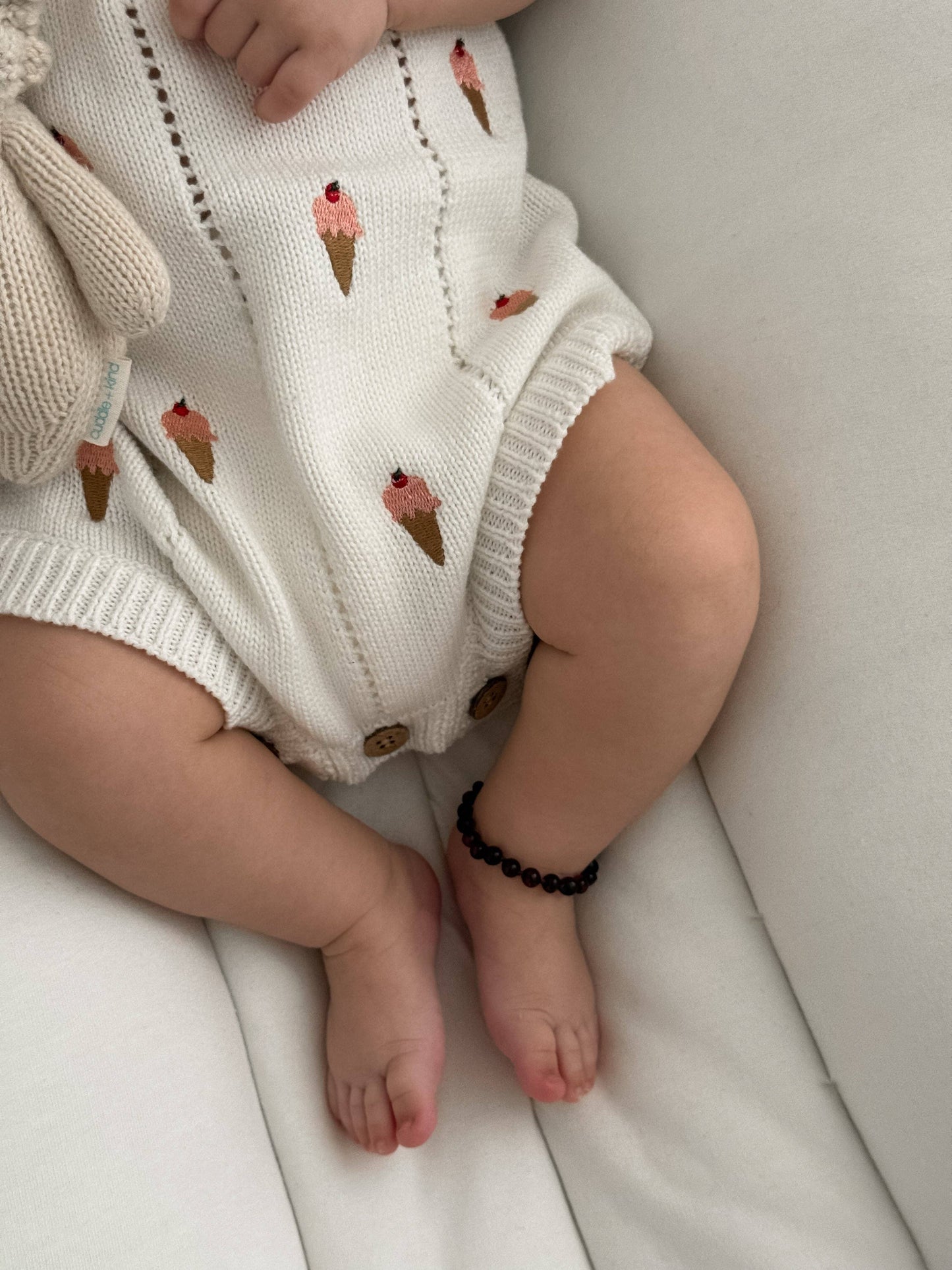 Luna + Luca - Ice Cream Embroidered Romper