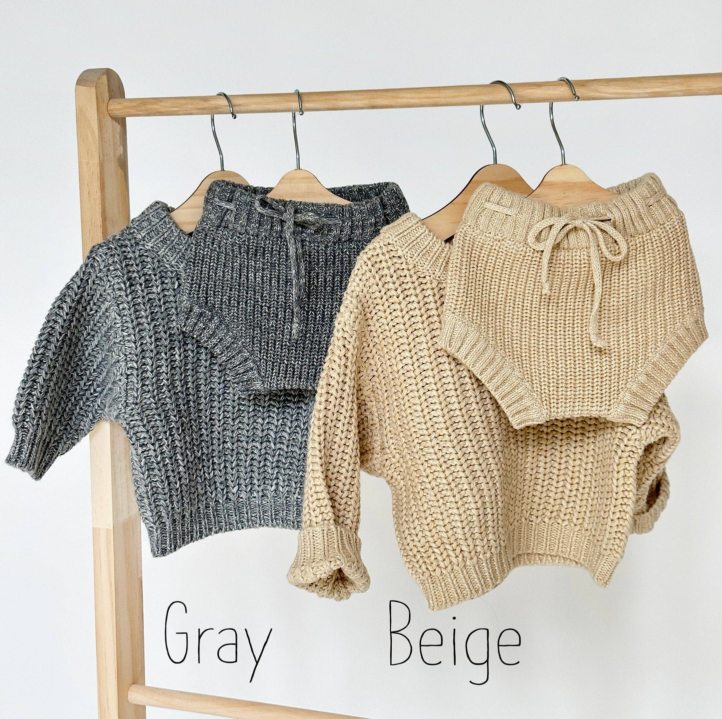 OLIVE & CRADLE - KIDS Chunky Knit Braided Sweater Cotton