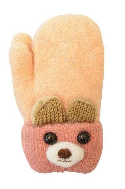 Wear Sierra - Soft Knit Mittens for Babies and Toddlers - Adorable Bear Cub Design