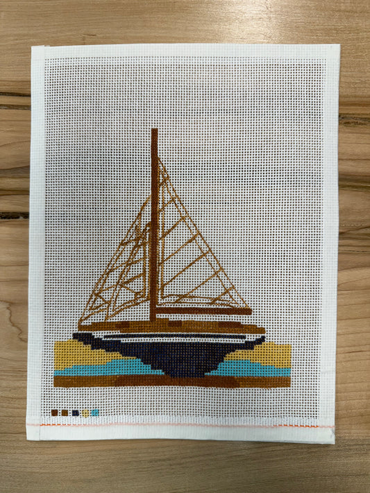 Marie Claire Custom Hand-Painted Needlepoint Canvas Kit - MV Ship