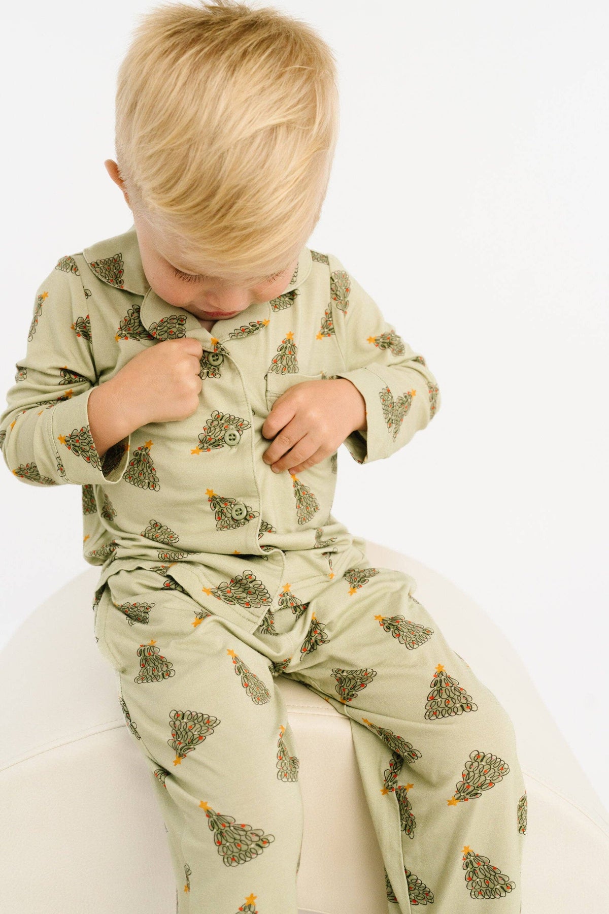 Little One Shop - Magical Trees Bamboo Button Up Set