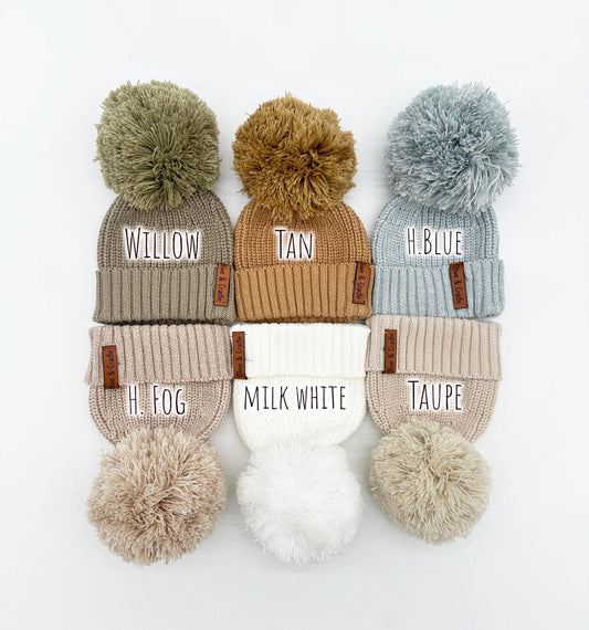 OLIVE & CRADLE - Cotton Pom Beanie