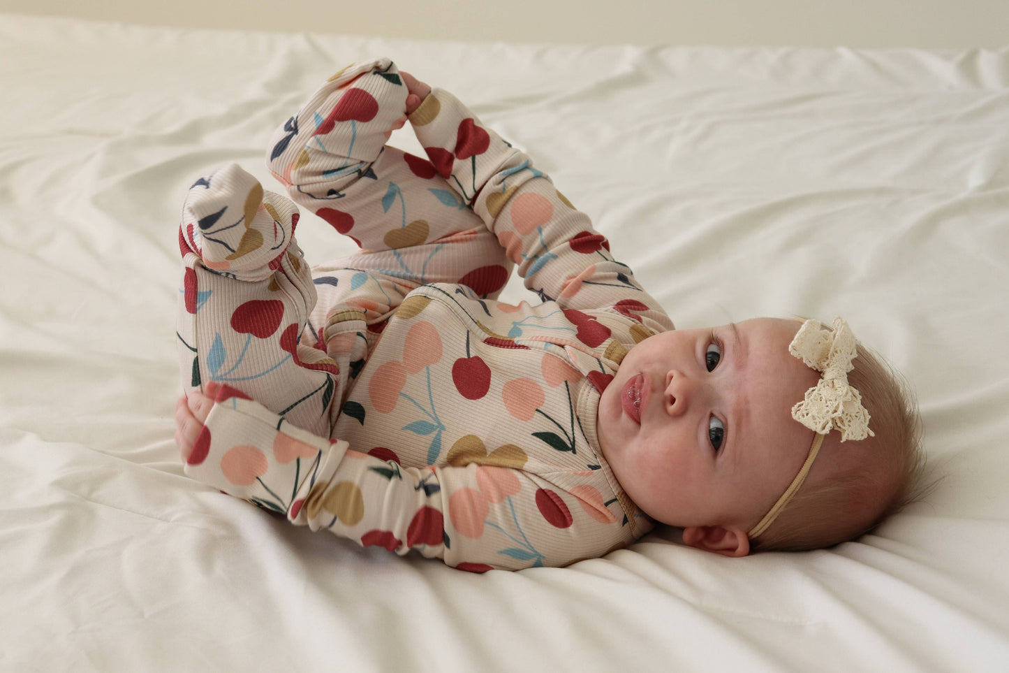 Honeycomb Goods - Sweet Cherries Zip Pajamas