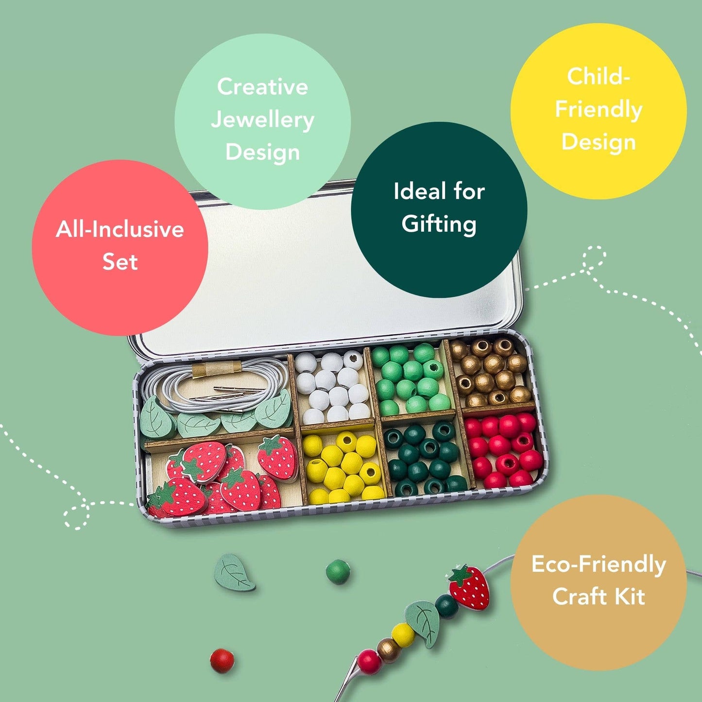 Cotton Twist - Strawberry Bracelet Bead Kit