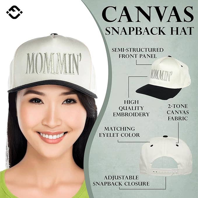 Funky Junque - Two Tone Cap -  Mommin' - Black/Beige