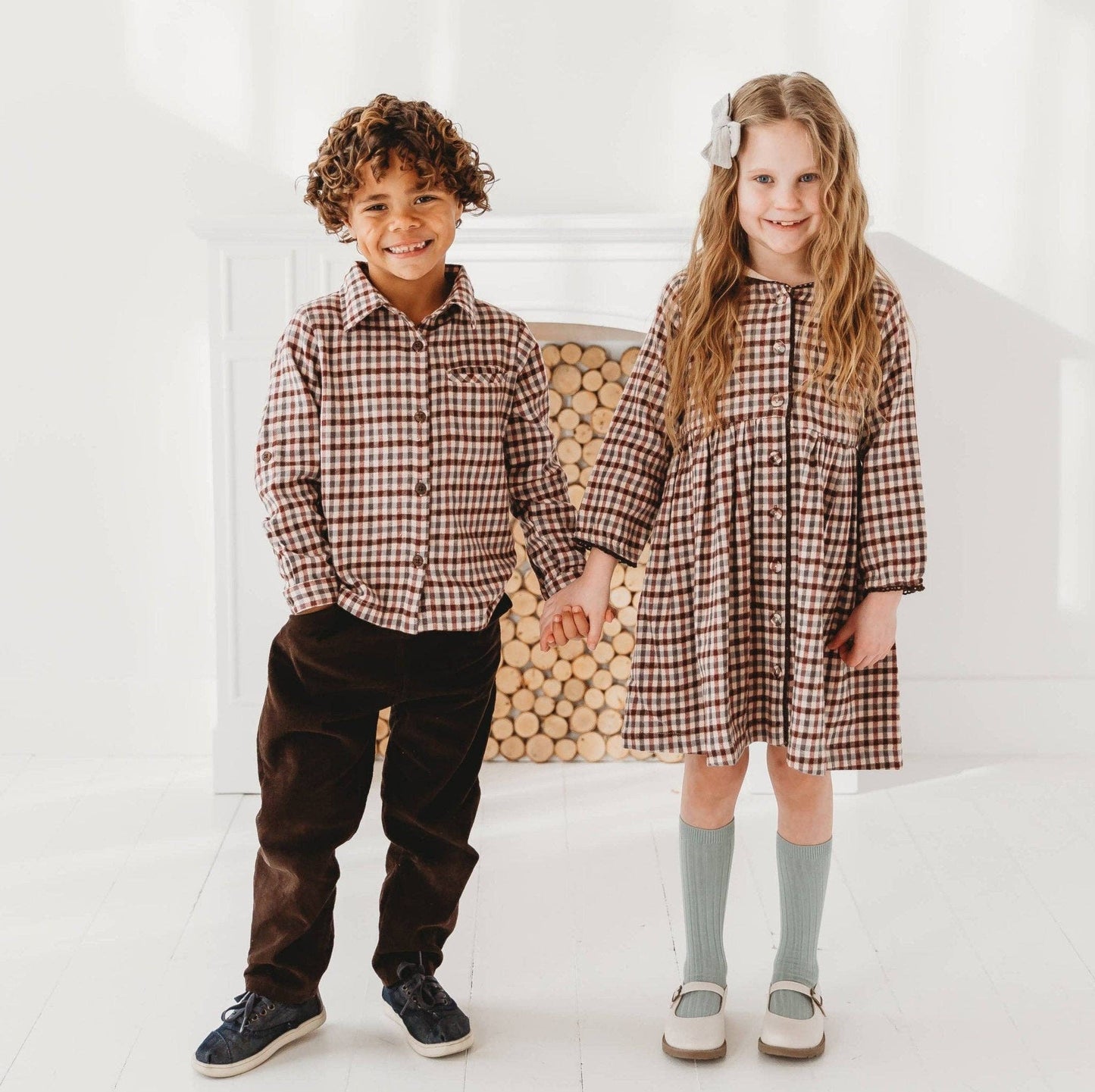 LARILI - Brushed Gingham Check Boys Shirt