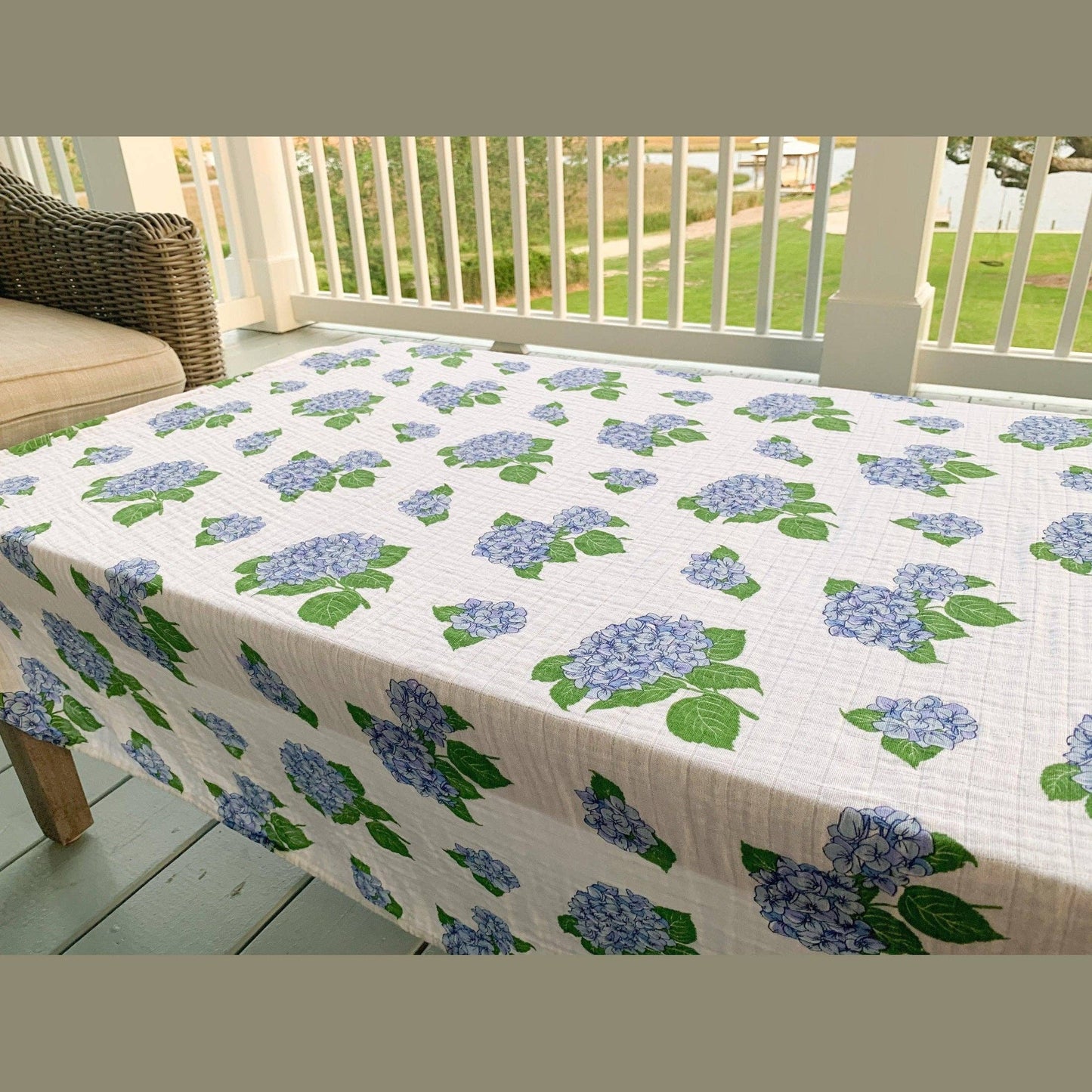 Little Hometown - Hydrangeas Baby Muslin Swaddle Receiving Blanket