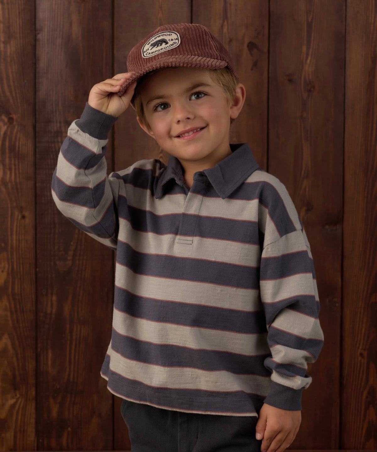 Rylee + Cru - Rugby Polo - Sage Stripe