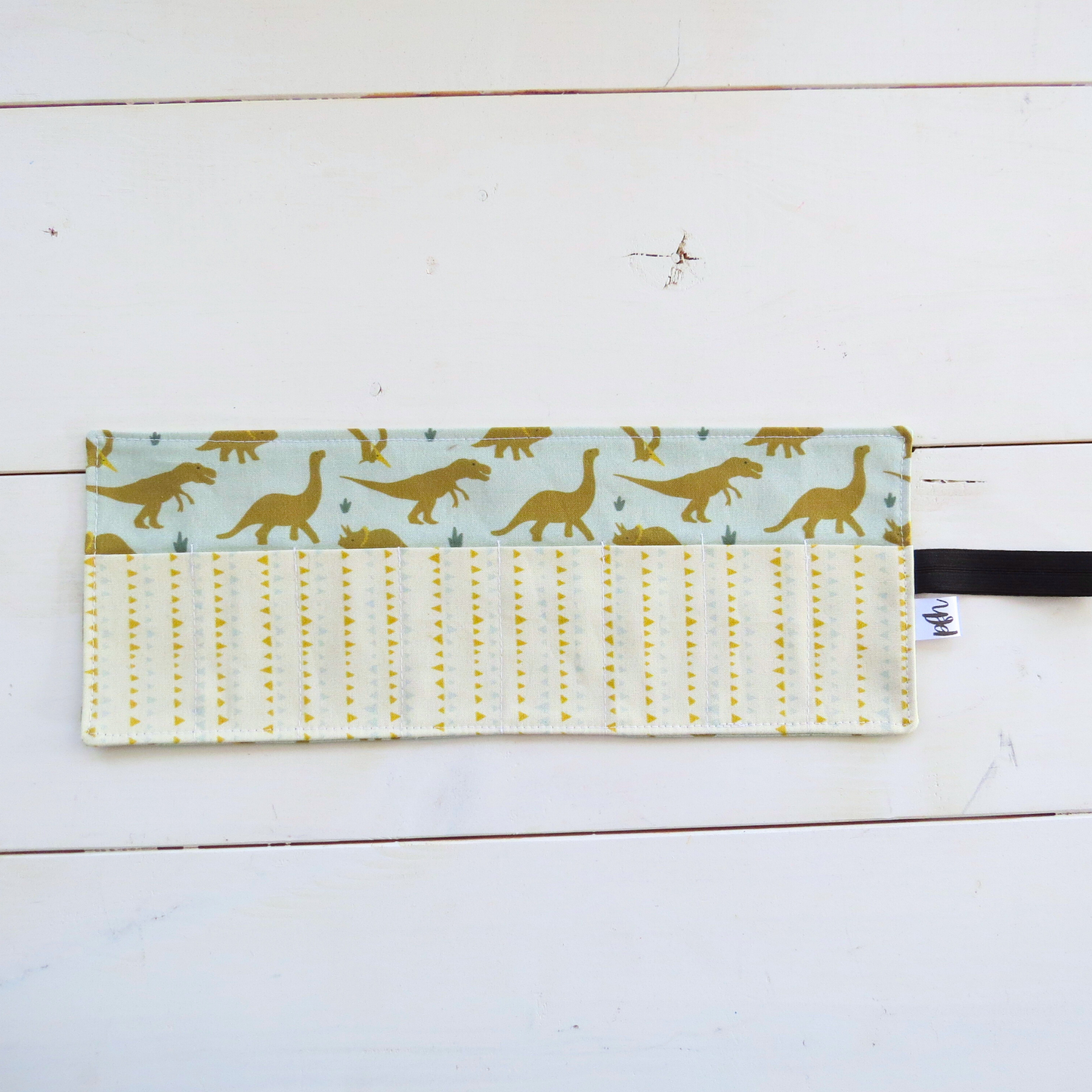 PaperFromHeaven - Dinosaur Crayon Roll-Up – Travel Art Organizer for Kids