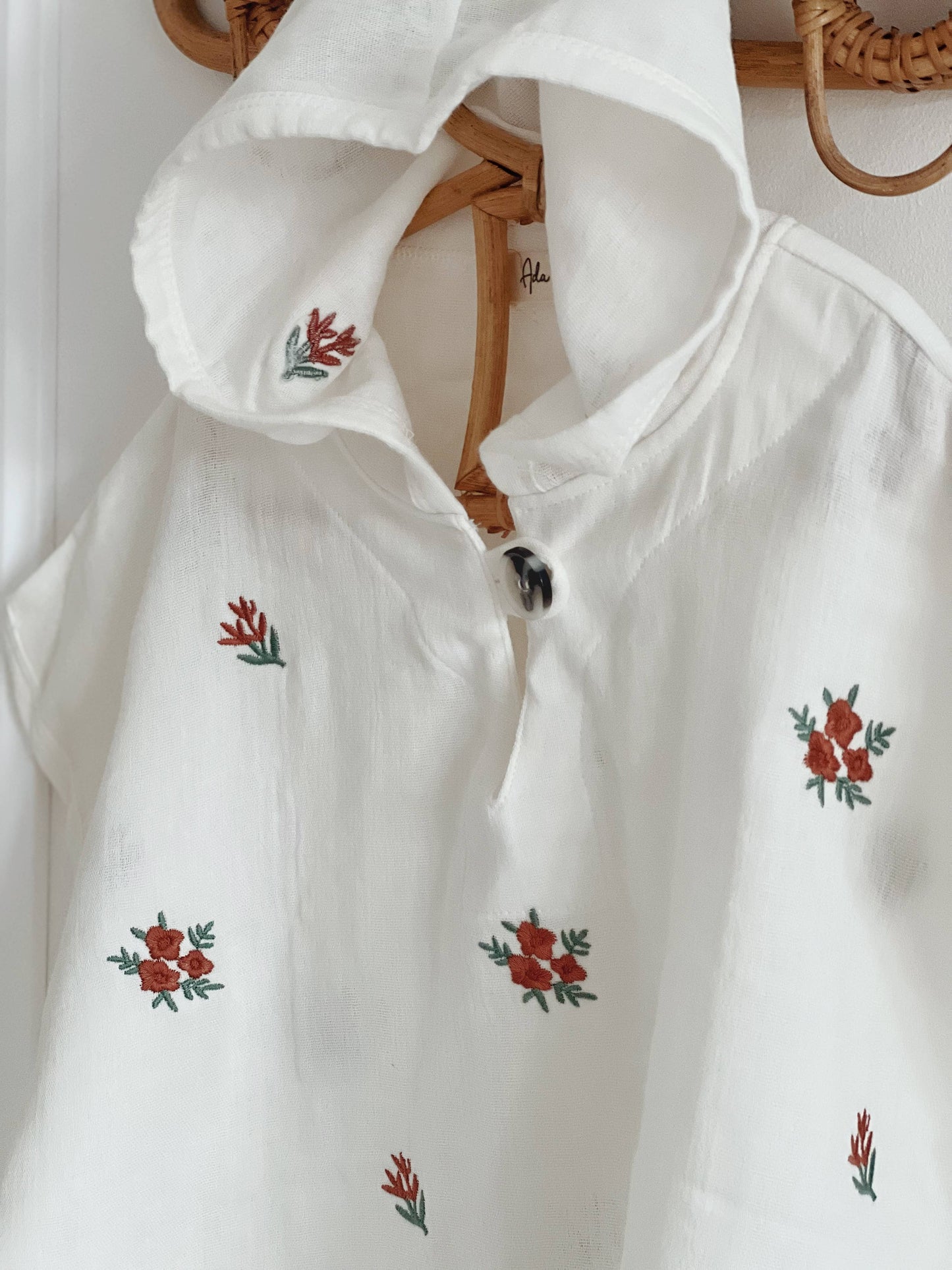 Ada Baby - Floral Organic Muslin Beach Poncho for Baby and Toddlers: 2-4 Years