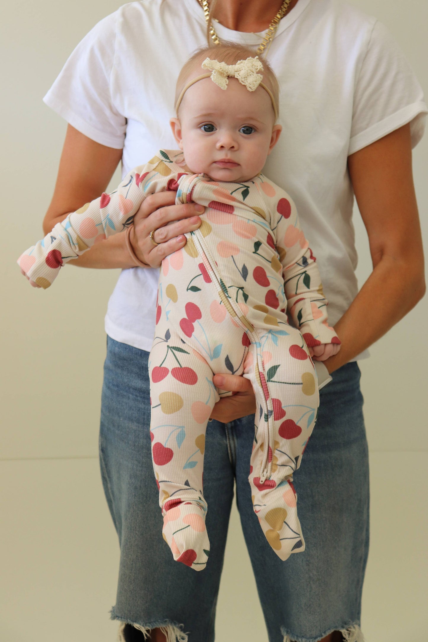 Honeycomb Goods - Sweet Cherries Zip Pajamas