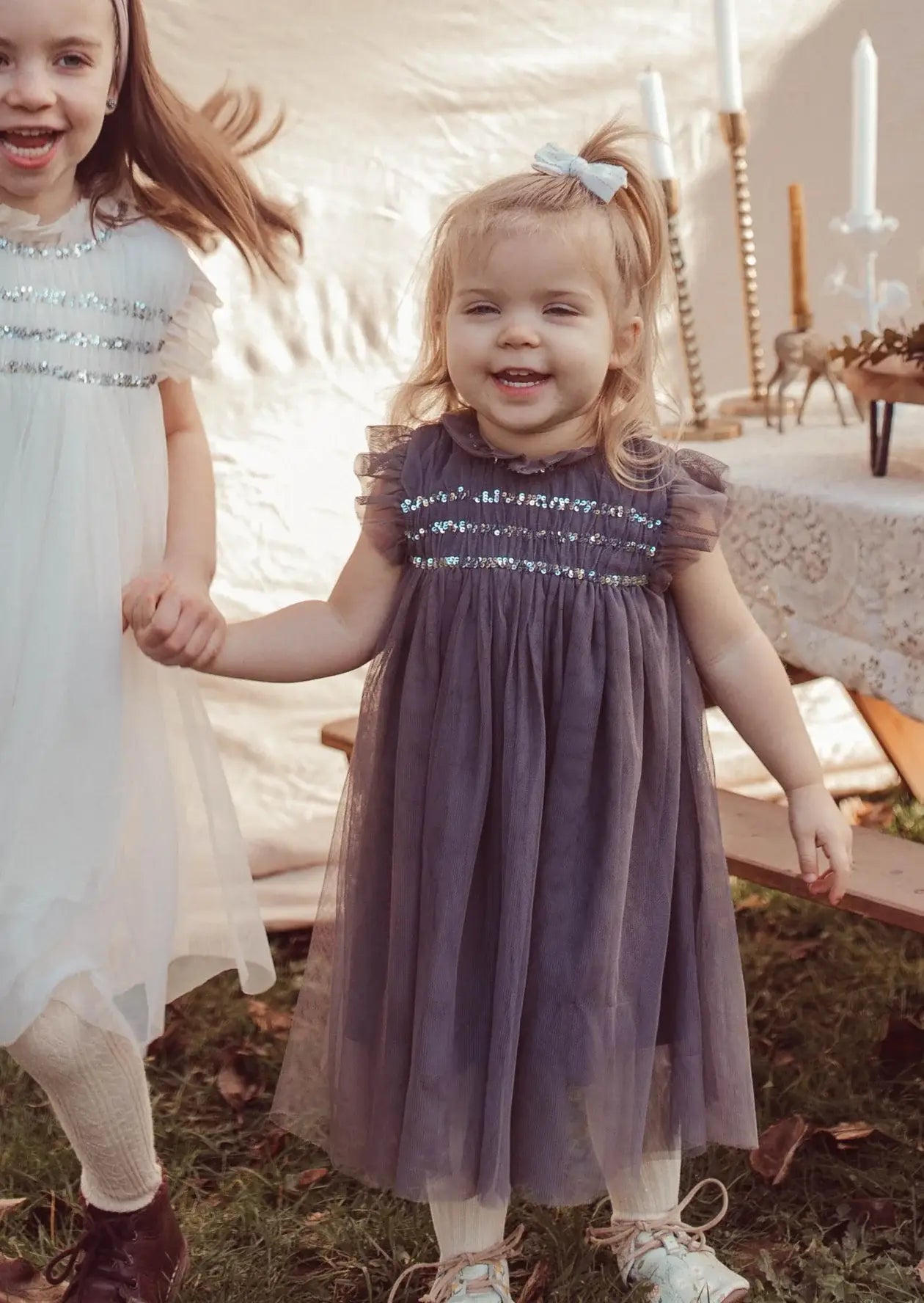 Le Petit Lapin - Scarlett | Organic Cotton Tulle Dress | Slate
