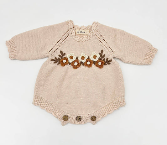 OLIVE & CRADLE - Flora Knitted Sweater Romper