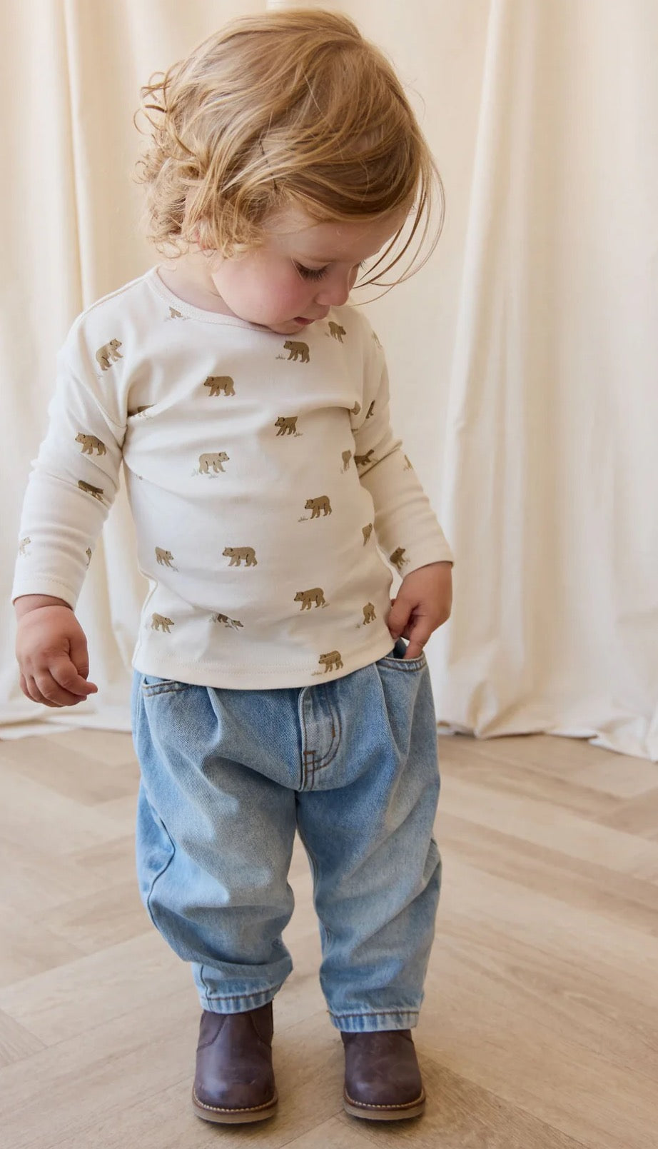 Jamie Kay Pima Cotton Arnold Long Sleeve Top - Cub Walk Samoyed