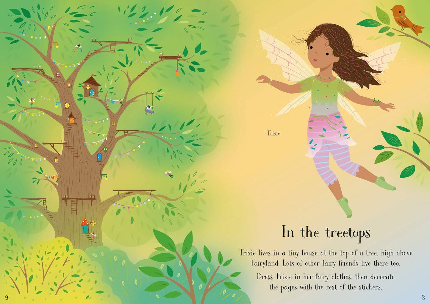 HarperCollins - Little Sticker Dolly Dressing Treetop Fairies : Usborne