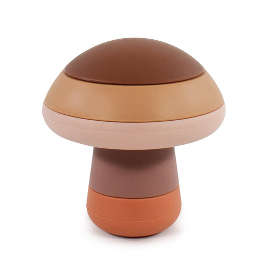 BabyVision - Hudson Silicone Stacking Toy, Mushroom- (not for baby use)