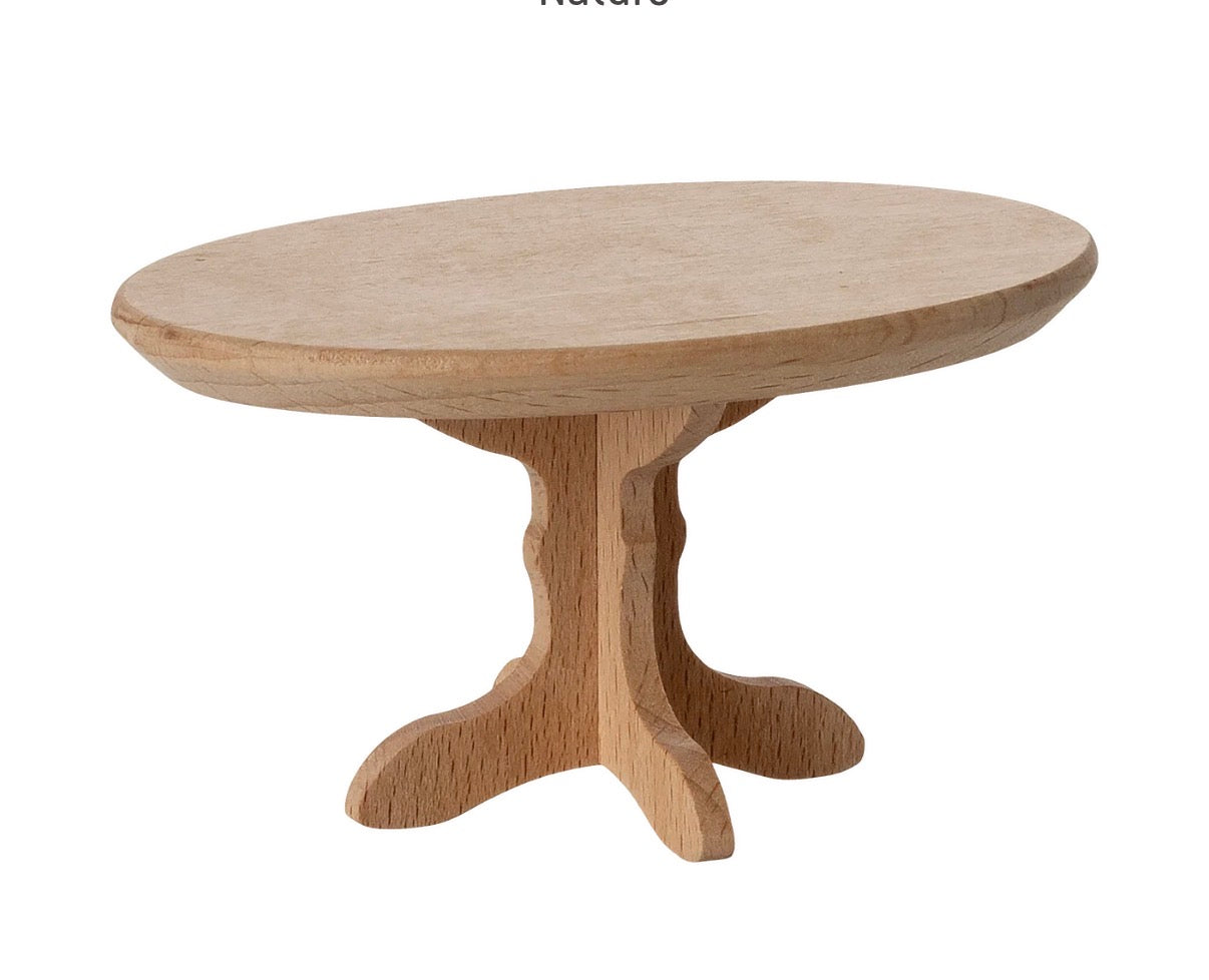 Maileg - Oval Coffee Table. Mouse - Nature