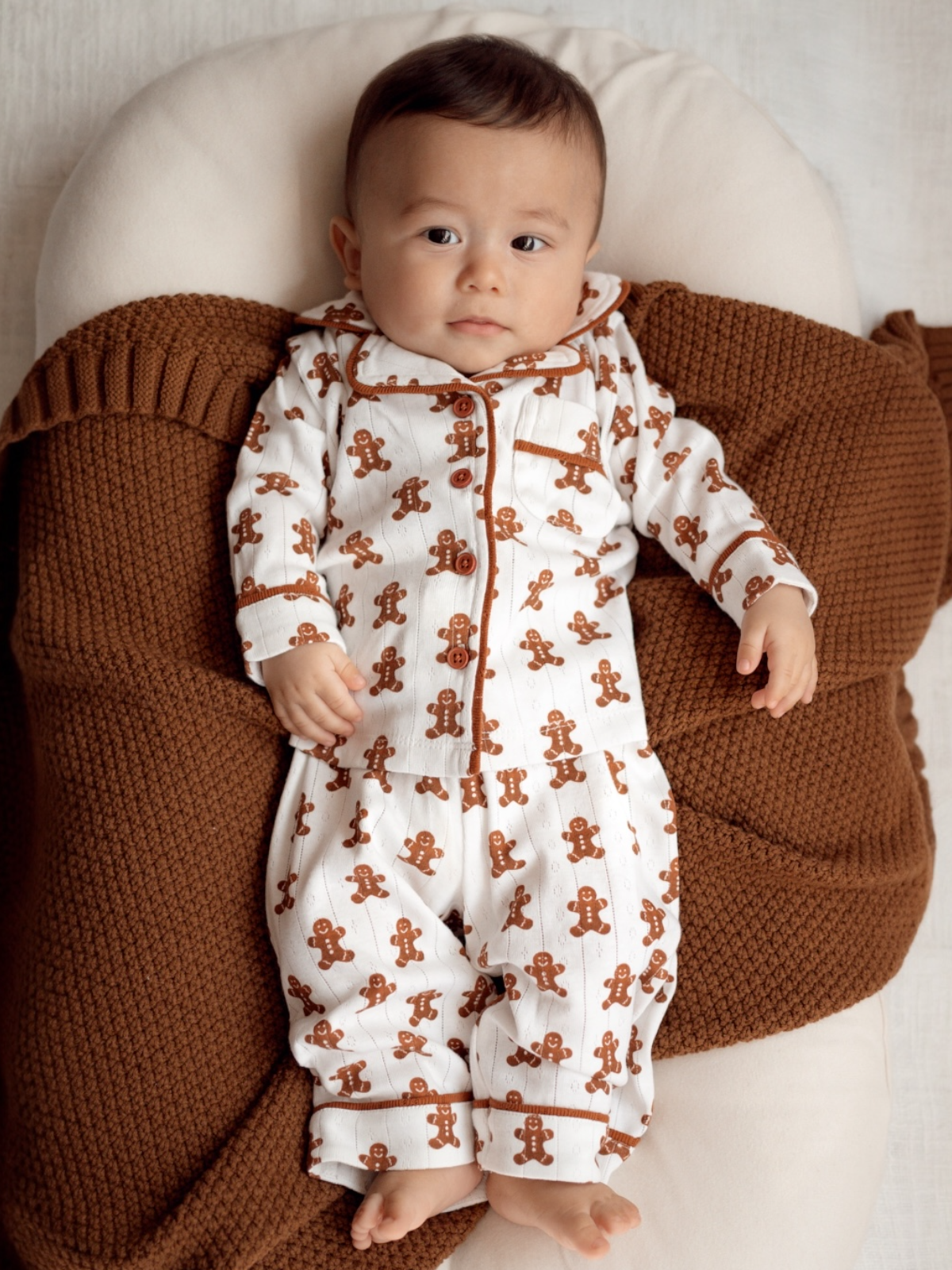 SIIX Collection - Gingerbread / Organic Pointelle Lounge Set