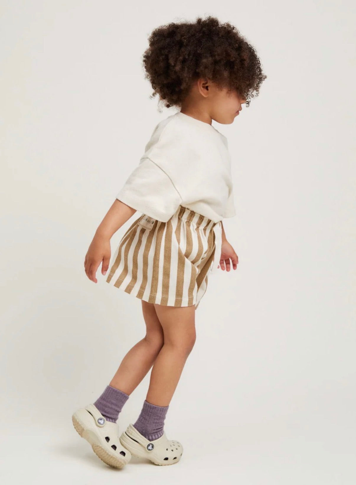 Claude & Co - Harper Hazelnut Stripe Short