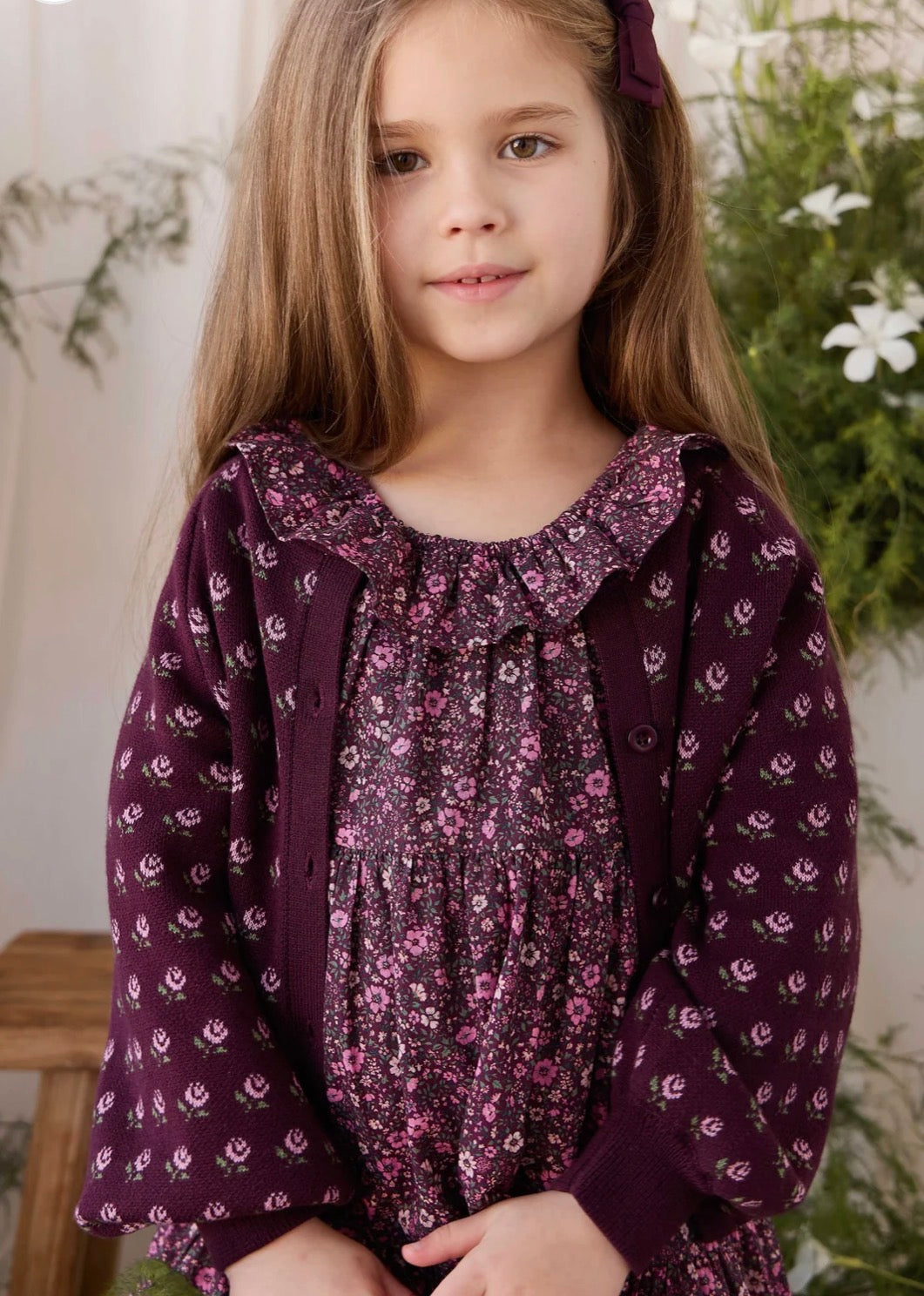 Jamie Kay - Evie Cardigan - Evie Jacquard Fig